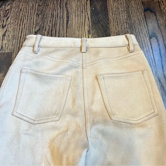 Wilfred (Aritzia) Faux Suede Brown Pants straight leg size 2 - Picture 8 of 8